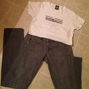 Y2K❤️Rare Girbaud Skinnies and matching shirt